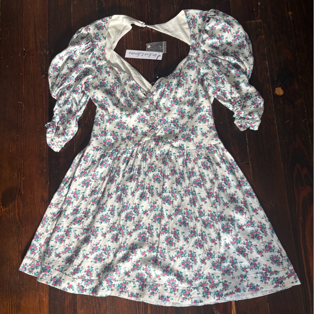 NWT For love and lemons Taggart floral print mini dress size M - Picture 9 of 13